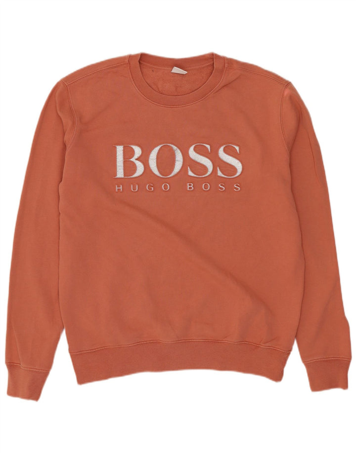 Hanorac cu grafic pentru femei Hugo Boss Pulover UK 12 portocaliu mediu