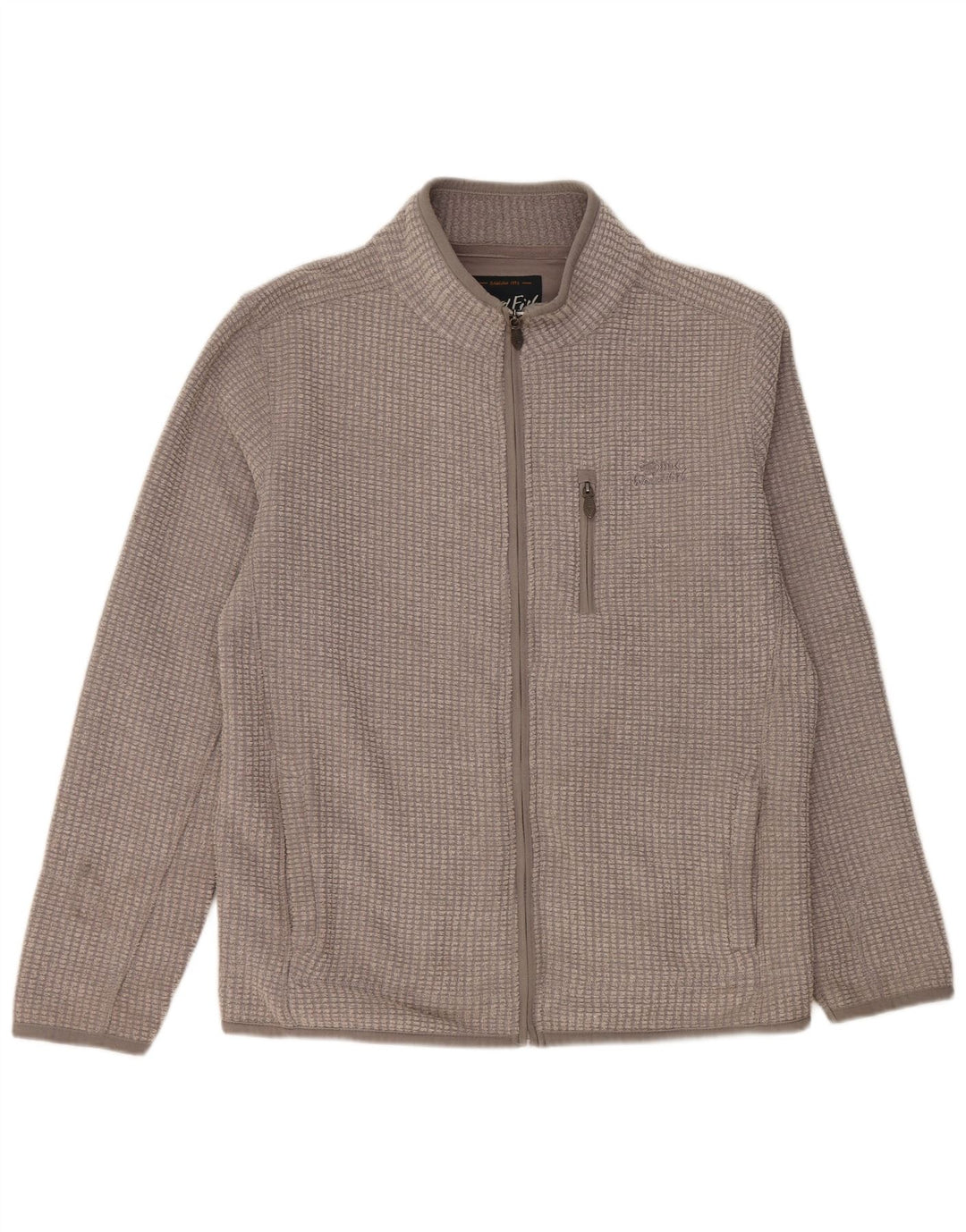 Jachetă fleece pentru bărbați WEIRD FISH UK 40, mare, gri, poliester