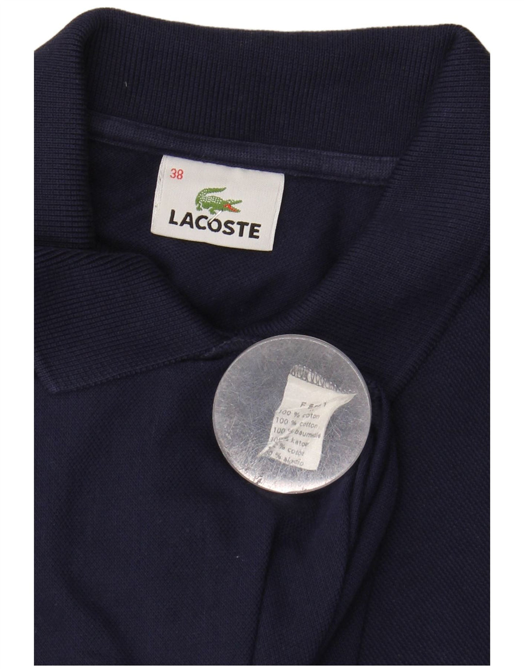 Tricou polo LACOSTE pentru femei Mărimea 38 Bumbac bleumarin mediu