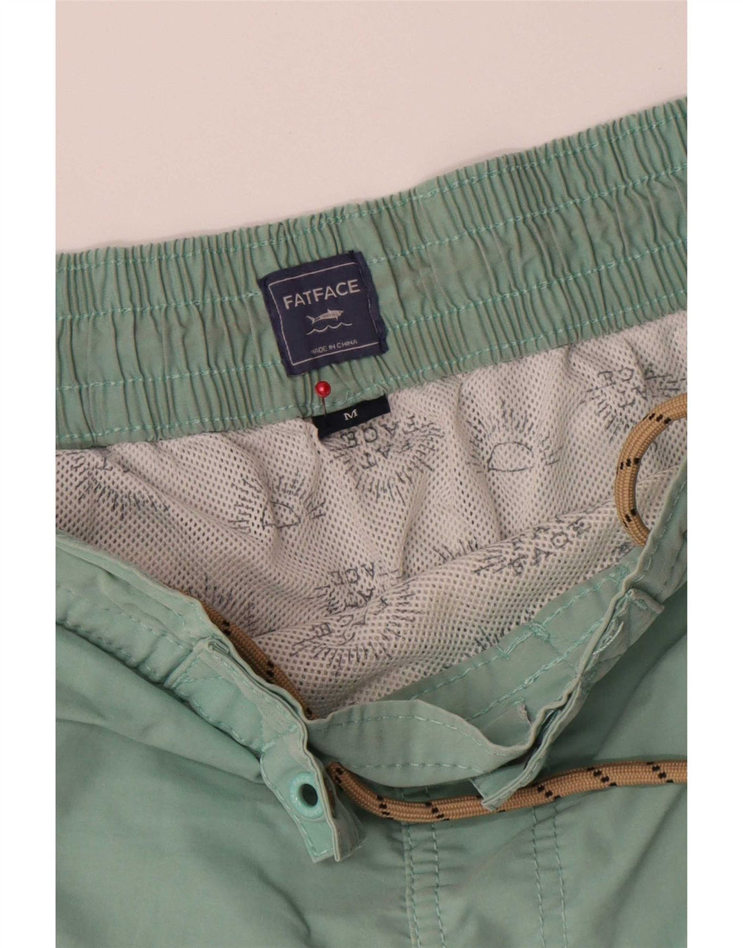 Pantaloni scurți de înot pentru bărbați Fat Face, bumbac verde mediu