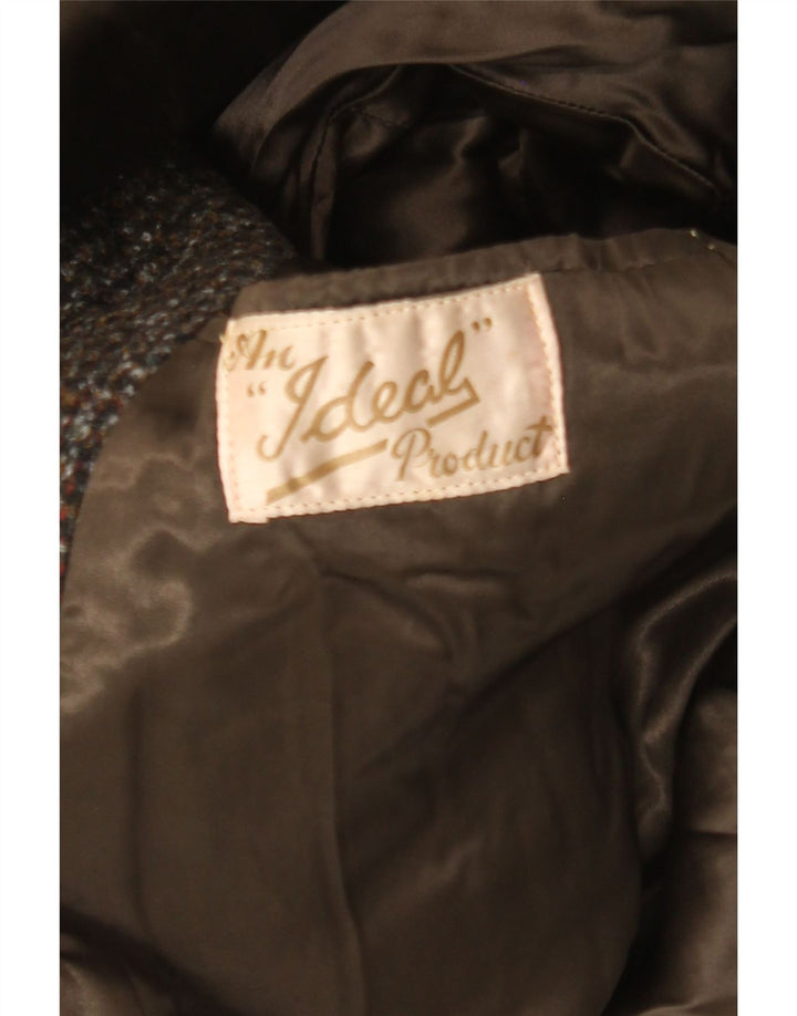 Pardesiu vintage pentru bărbați UK 40, maro mare, cu carouri