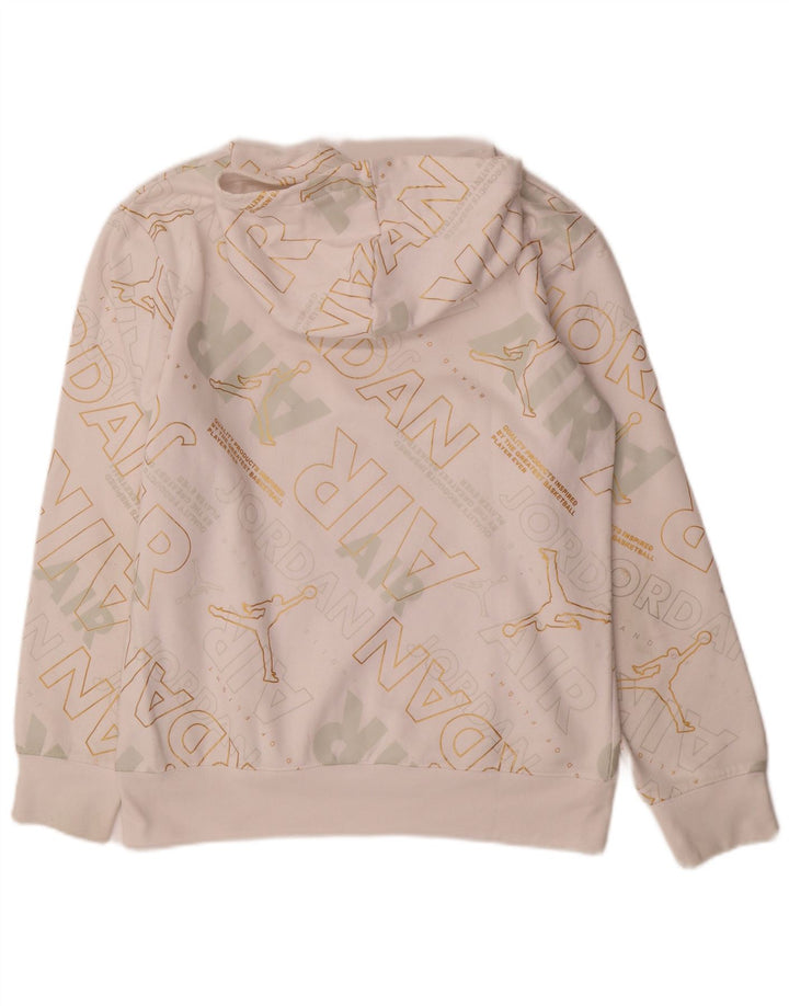 JORDAN Pulover cu glugă grafic pentru băieți 13-14 ani XL bumbac alb