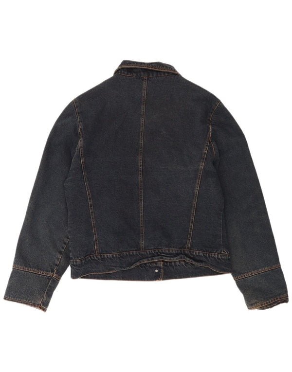 Jachetă de blugi vintage pentru femei UK 16 Large Blue