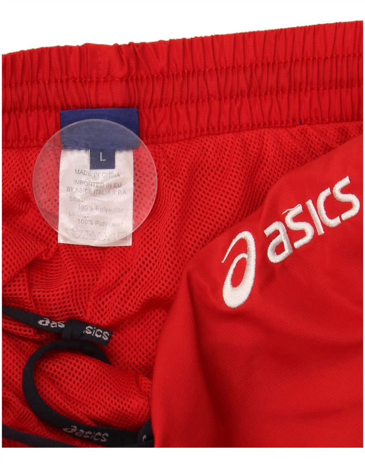 Pantaloni de trening ASICS pentru femei UK 14 Poliester roșu mare