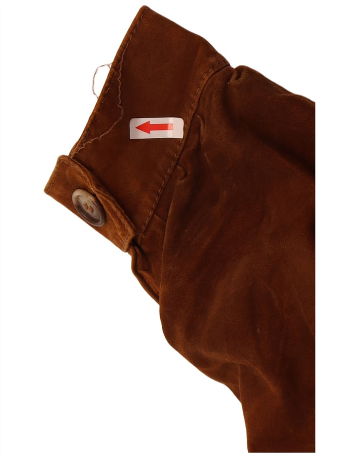 Jachetă vintage pentru bărbați din piele intoarsa IT 54 2XL din piele maro