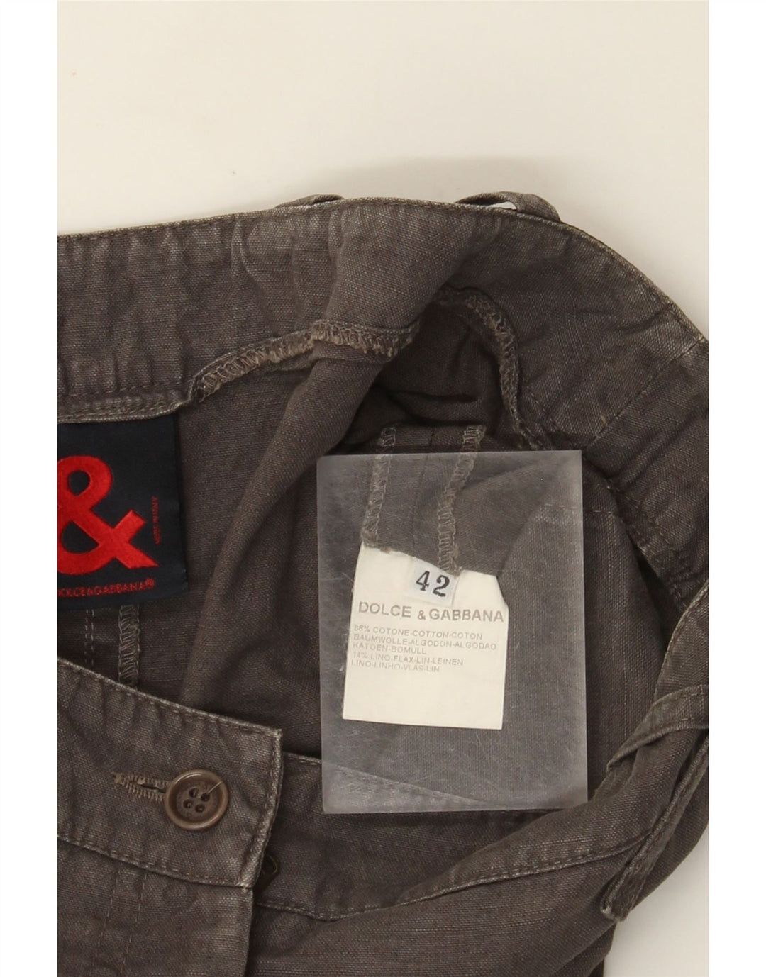 Fustă A-Line pentru femei Dolce & Gabbana IT 42 Medium W28 Kaki Bumbac