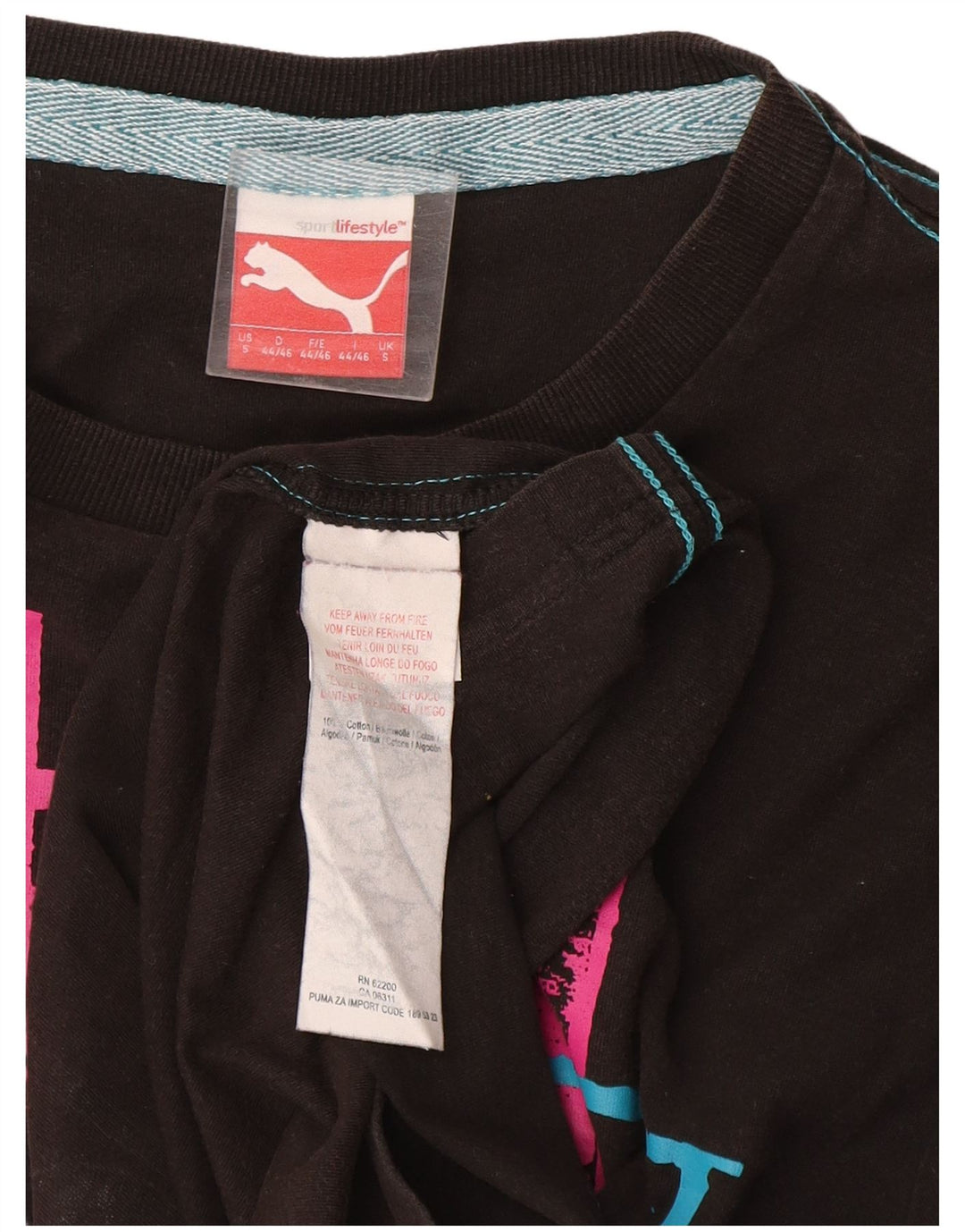 Tricou grafic Puma pentru bărbați Top mic bumbac negru