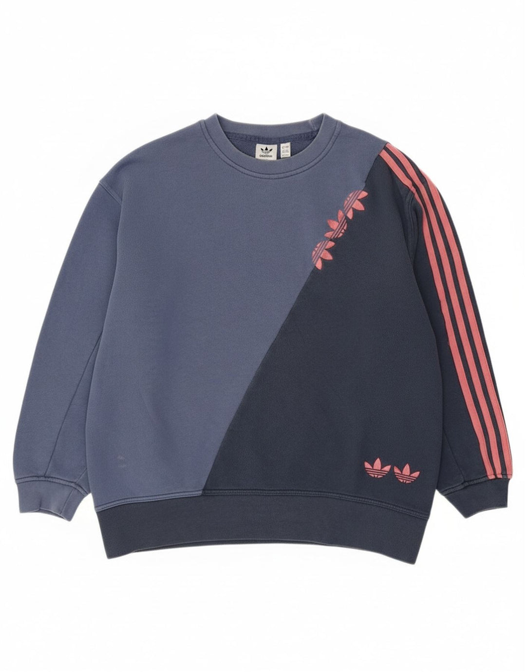 Pulover de hanorac grafic Adidas pentru femei UK 8 Mic albastru bleumarin