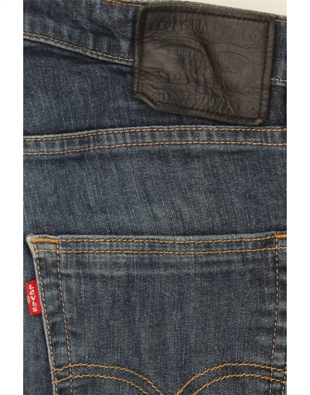 LEVI'S Mens 511 Cropped Slim Jeans W32 L25 Navy Blue Cotton Vintage Levi's and Second-Hand Levi's from Messina Hembry 