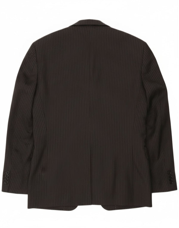 Jachetă Paoloni pentru bărbați cu 3 nasturi IT 48 Medium Black Pinstripe