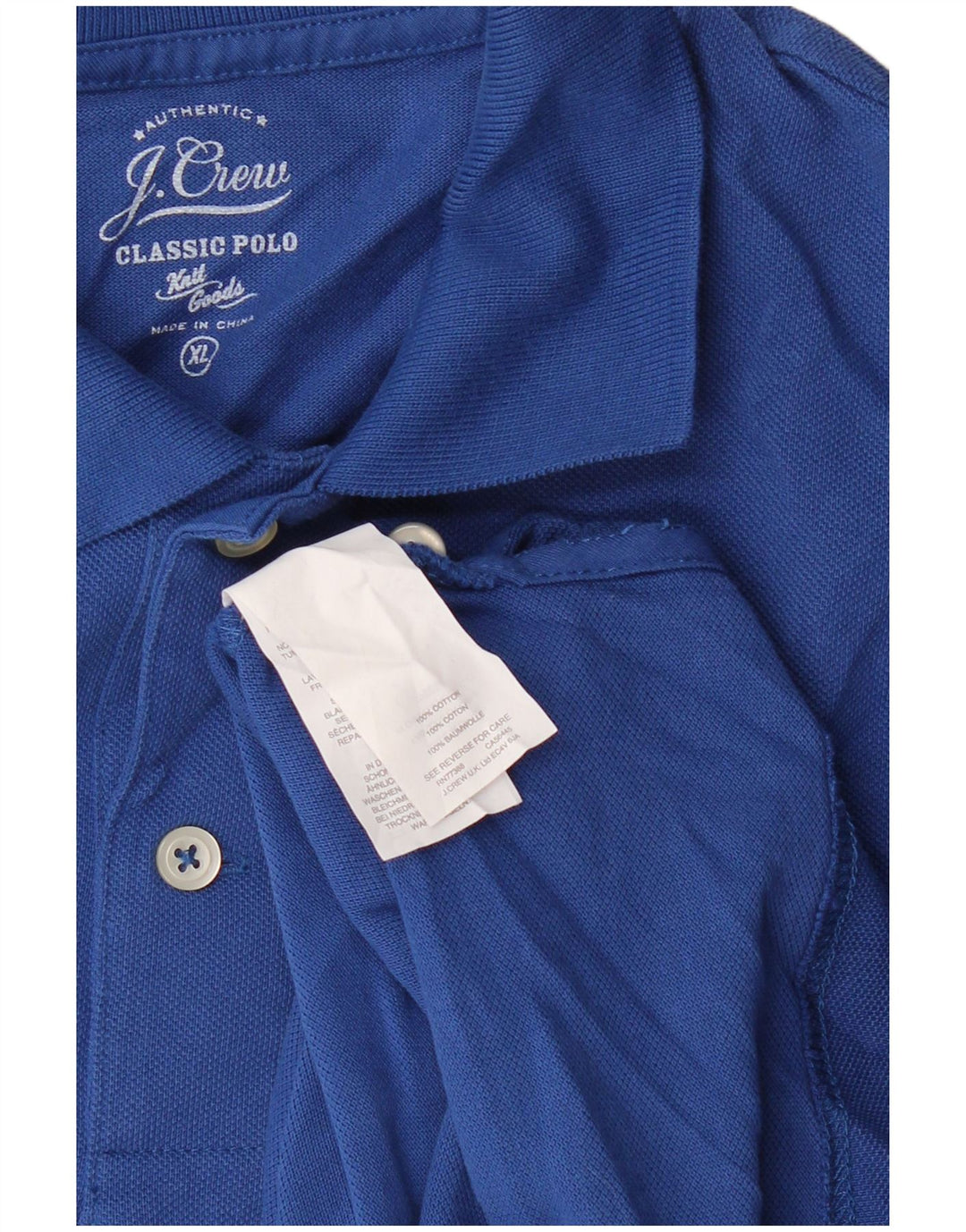 Cămașă polo cu mânecă lungă pentru bărbați J. CREW, XL, albastru, bumbac