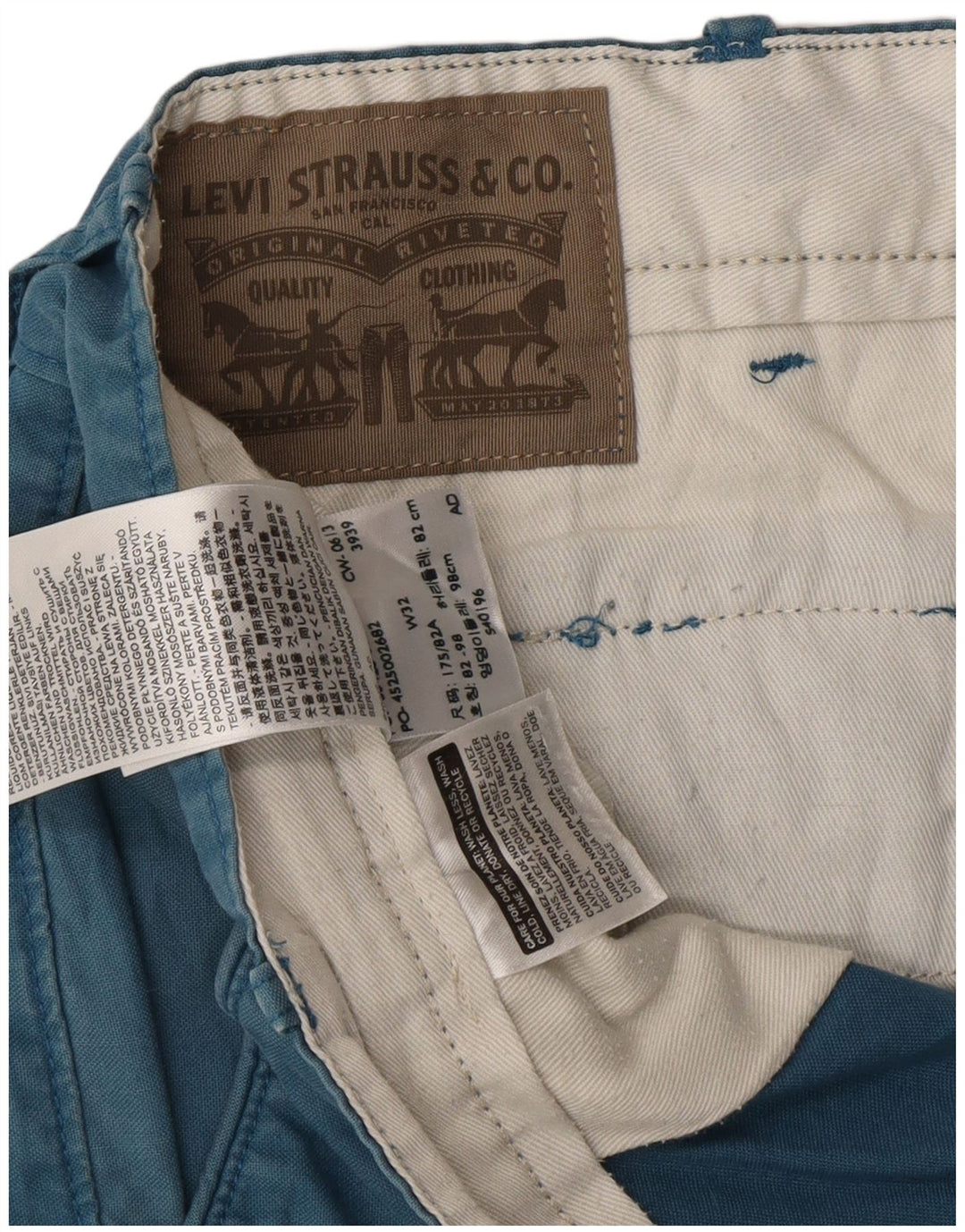 Pantaloni scurți chino pentru femei LEVI'S W32, mare, albastru, bumbac
