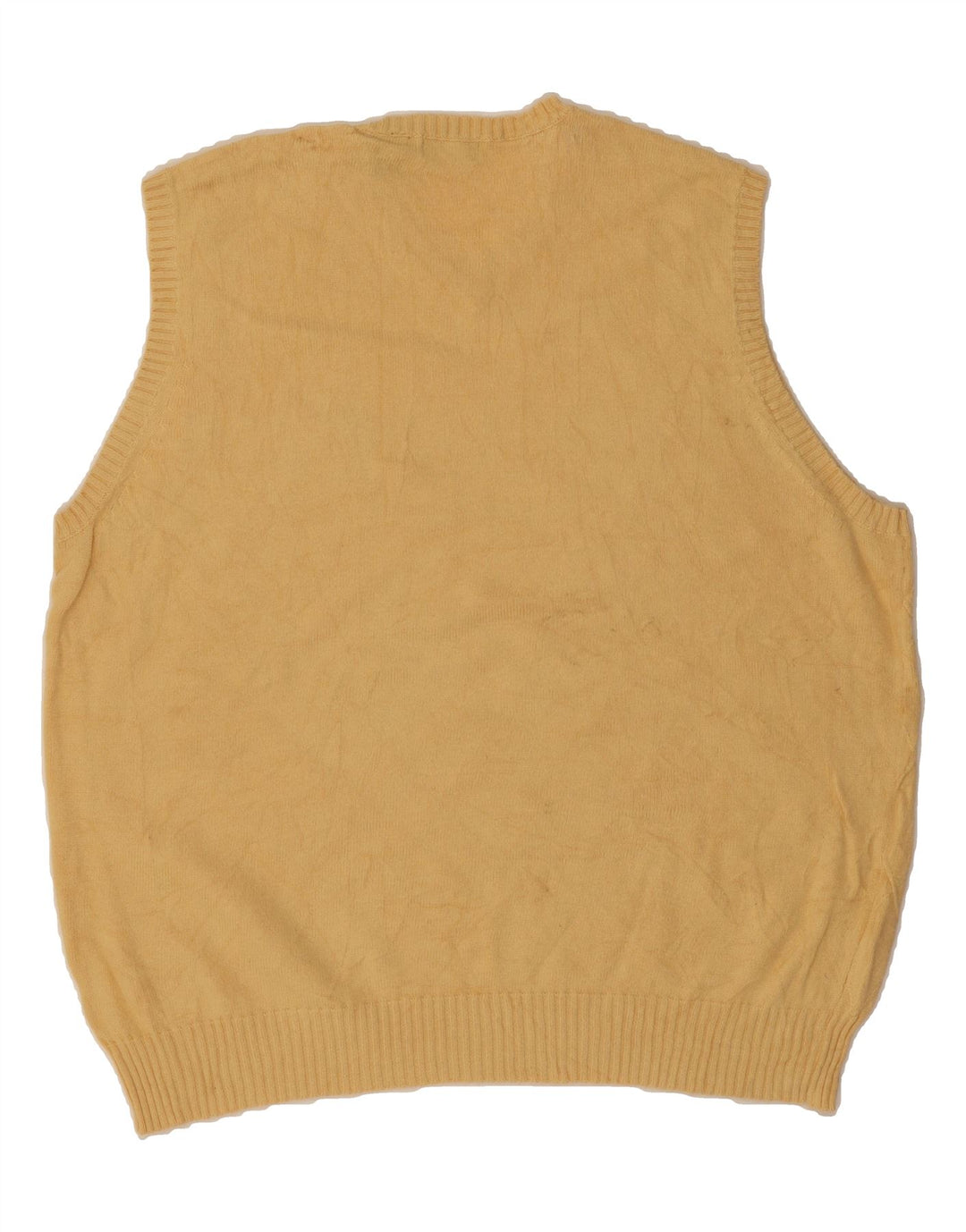 IZOD Mens Vest Tank Top Medium Yellow Argyle/Diamond Cotton Vintage Izod and Second-Hand Izod from Messina Hembry 