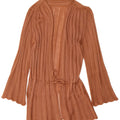 Pulover Vintage pentru femei Wrap Cardigan IT 44 Maro Mediu Acrilic