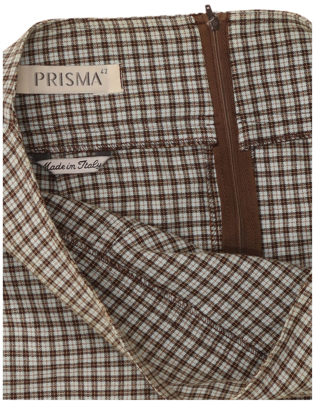 Fusta mini PRISMA pentru femei IT 42 Medium W28 Brown Check