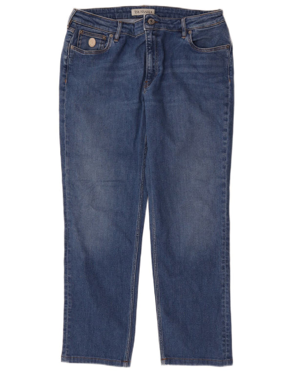 Blugi drepti pentru femei Trussardi W35 L26 Bumbac albastru