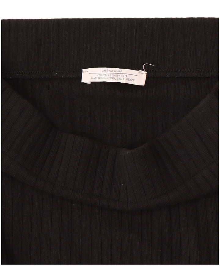 Fusta Midi tricotată pentru femei Zara Mic W26 Negru
