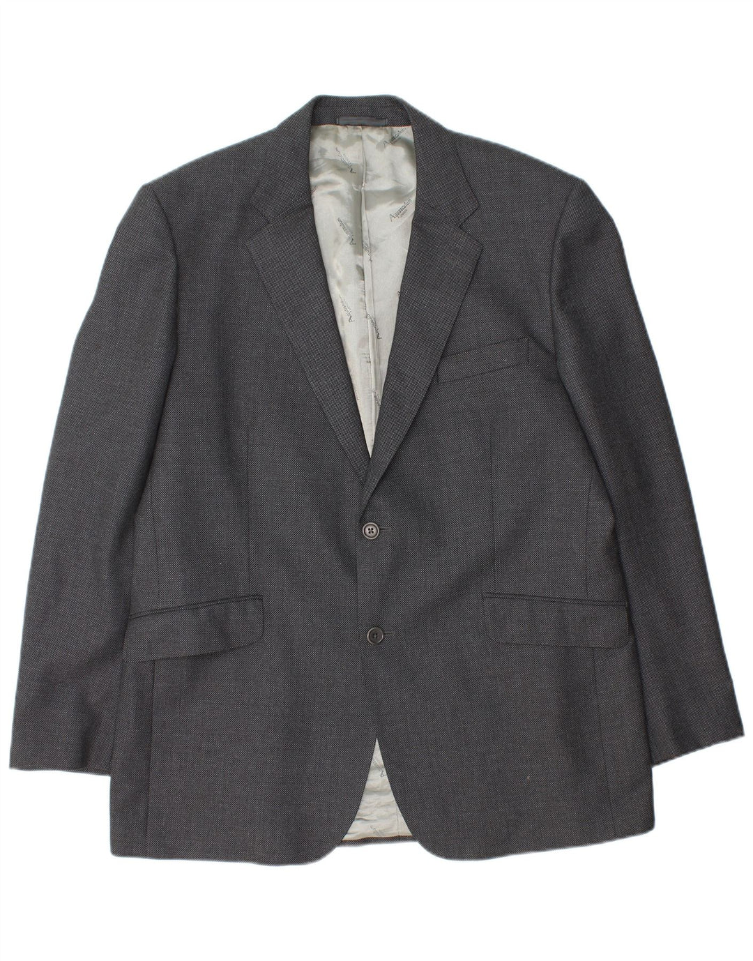 Jachetă Blazer pentru bărbați Aquascutum cu 2 nasturi UK 46 3XL Lână gri