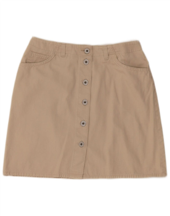 Fusta mini pentru femei Marks & Spencer UK 12 Medium W28 Bej Bumbac