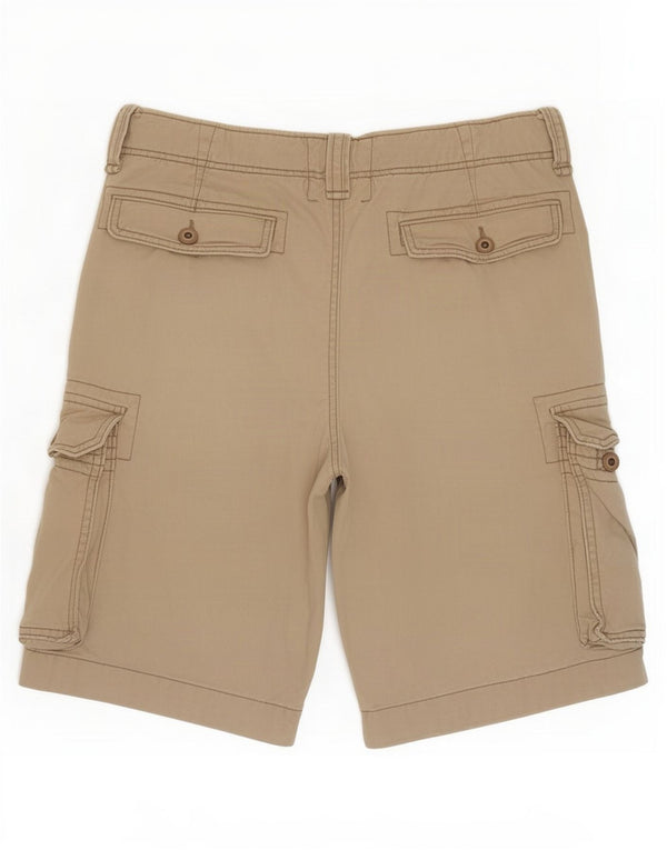 Pantaloni scurti cargo Hollister pentru bărbați W31, bumbac mediu bej