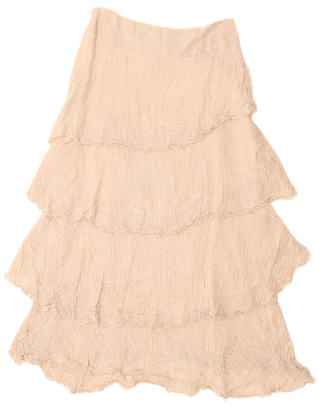 Fusta cu etaje pentru femei VINTAGE cu talie înaltă W28 Bej mediu