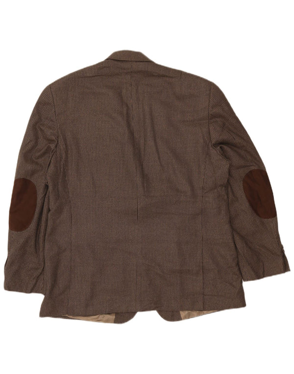 Jachetă IZOD pentru bărbați cu 2 nasturi, UK 44 2XL, maro, raion cu dungi