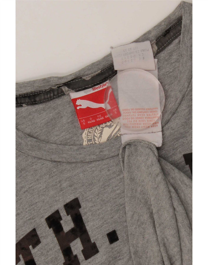 Tricou grafic Puma pentru bărbați Top mic, gri, bumbac
