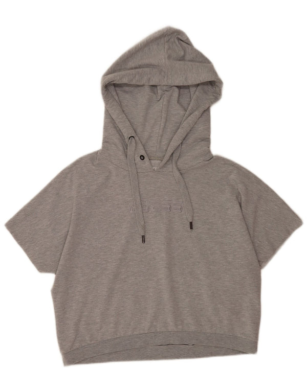 Pulover cu glugă supradimensionat pentru femei Guess cu grafică UK 16 mare, gri pete