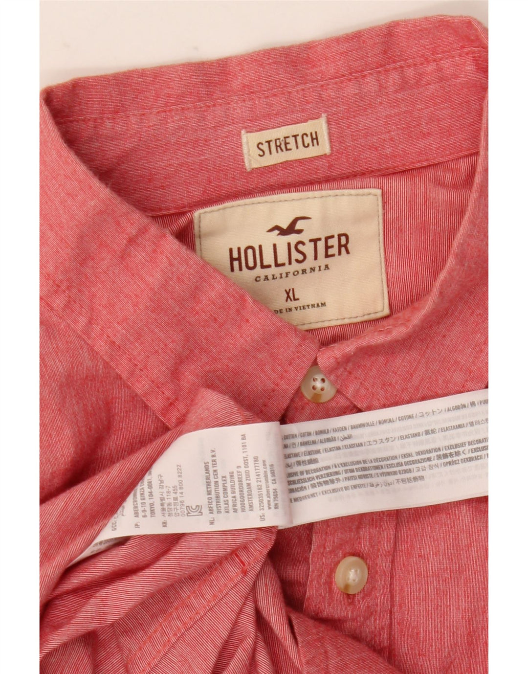 Cămașă pentru bărbați HOLLISTER XL bumbac roșu