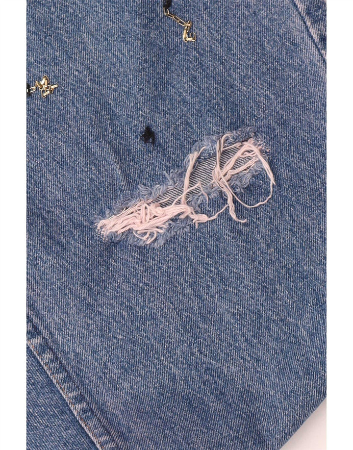 Rifle Blugi Distressed Straight pentru bărbați W33 L33 Bumbac albastru