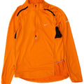 Top de trening pentru bărbați Dri Fit, cu fermoar și gât, cu pulover, portocaliu mediu