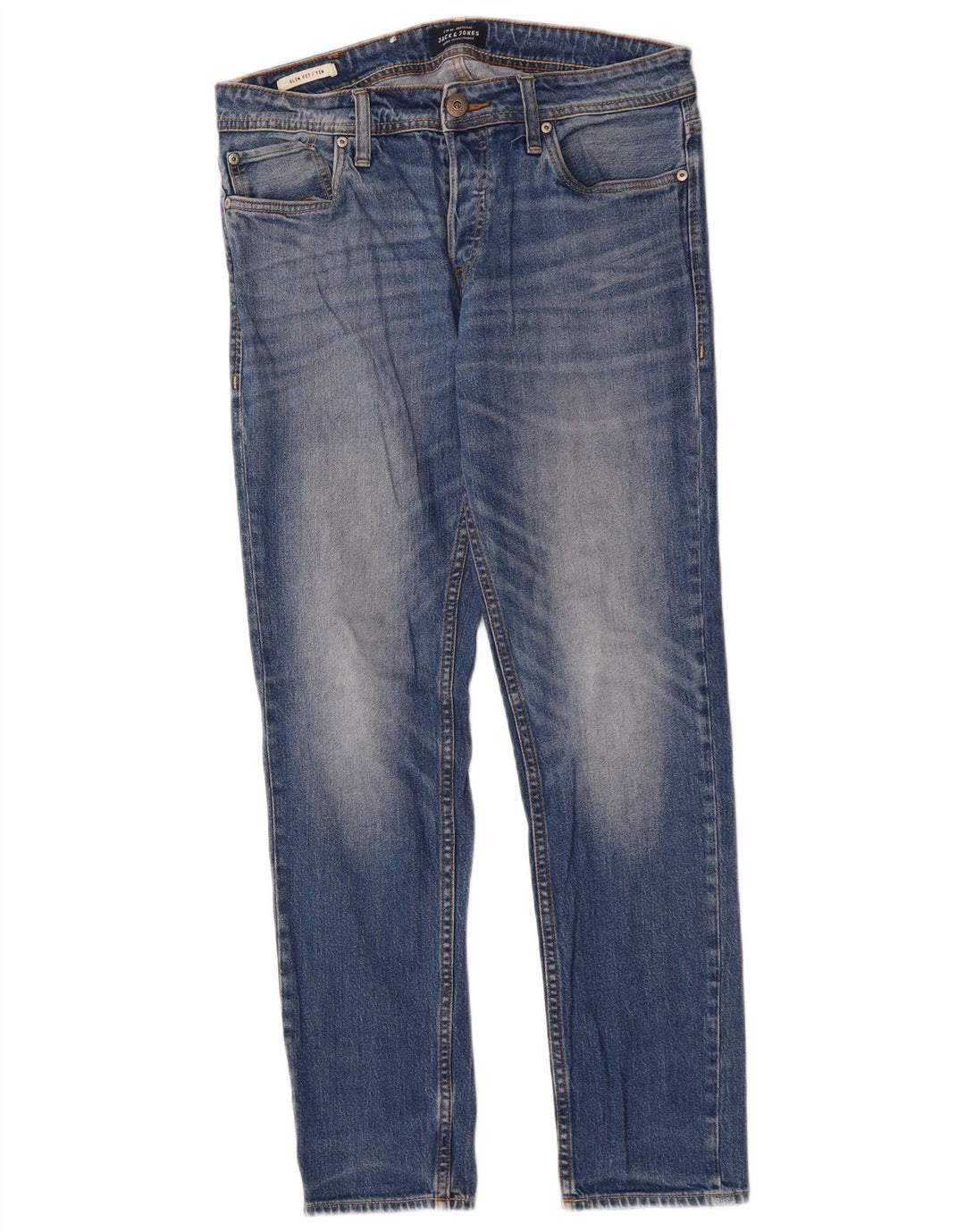 Blugi Jack & Jones Tim Slim pentru bărbați W30 L30 bumbac albastru