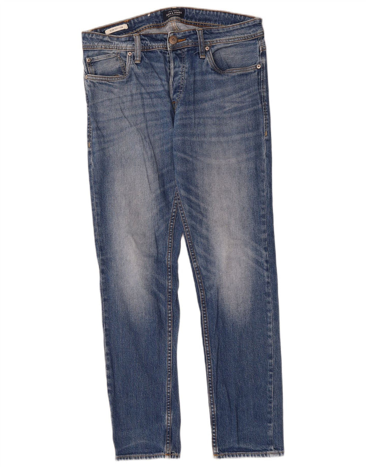 Blugi Jack & Jones Tim Slim pentru bărbați W30 L30 bumbac albastru