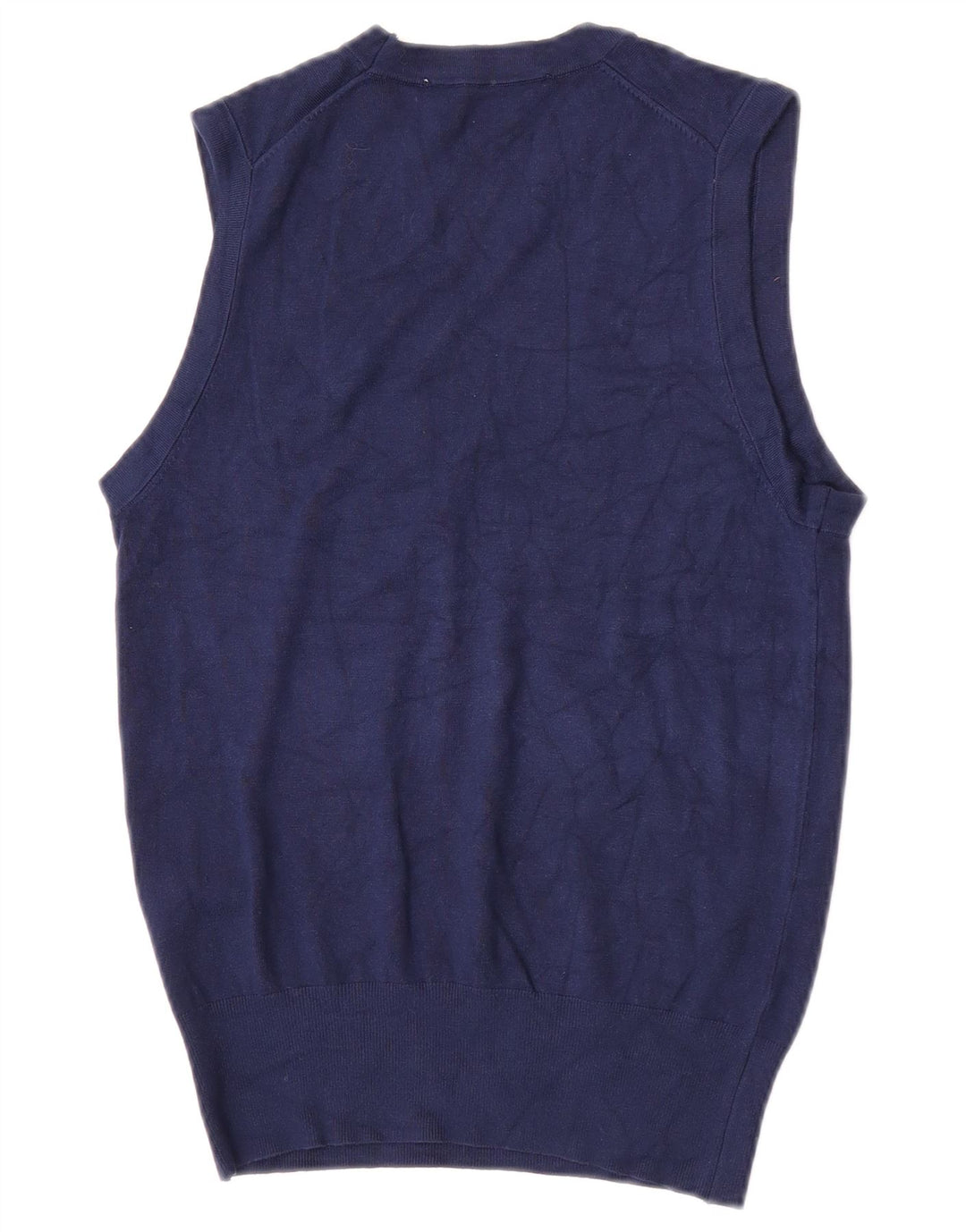 Zara Femei Vest Tank Top UK 12 Medium Bleumarin Viscoza