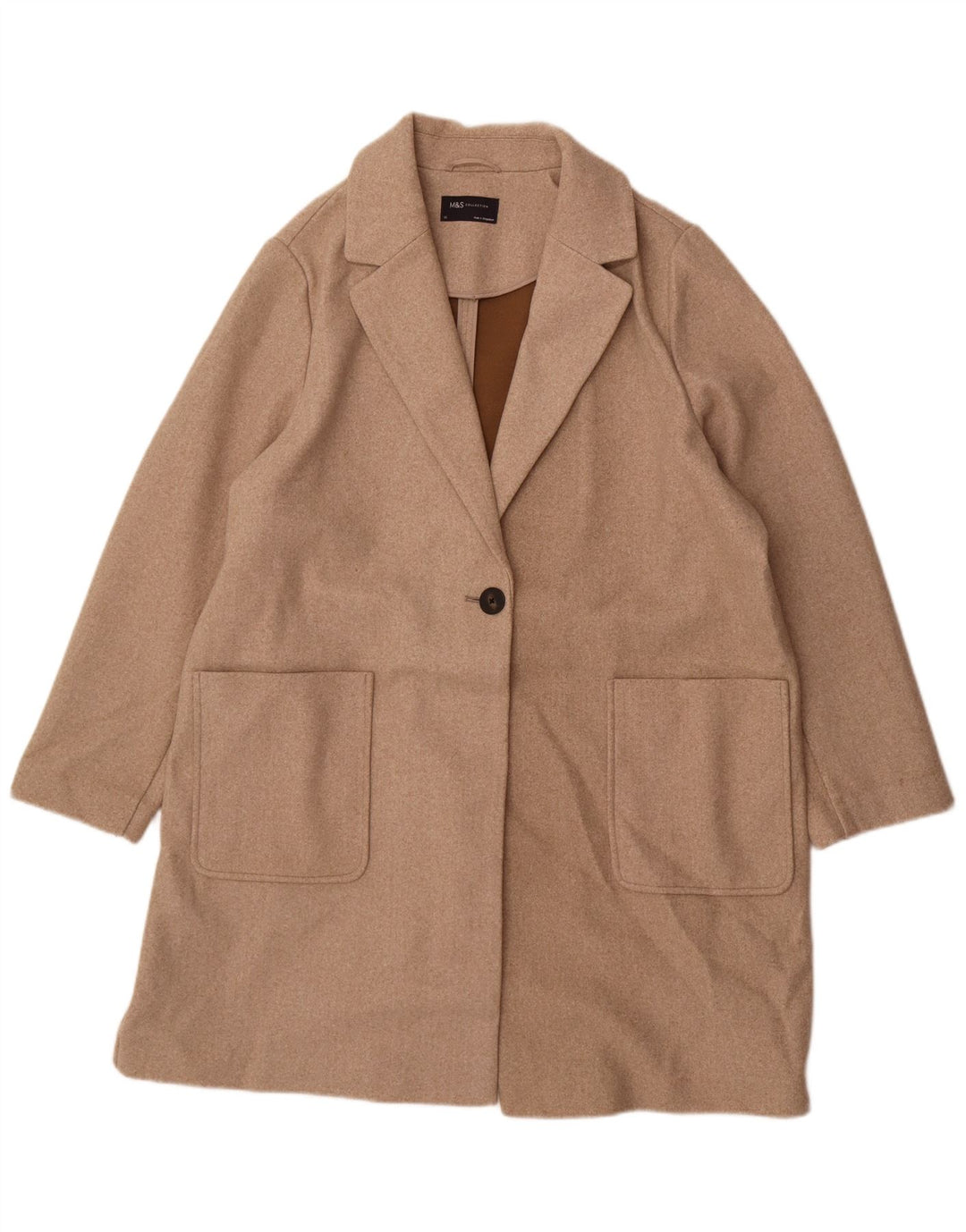 Palton pentru femei Marks & Spencer UK 20 2XL Bej Poliester