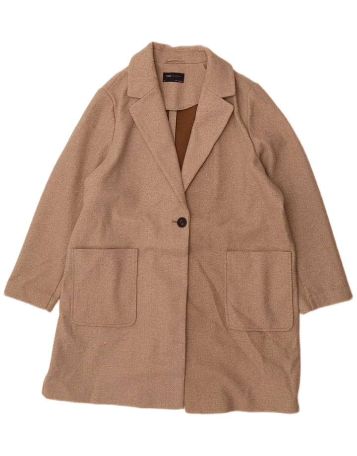 Palton pentru femei Marks & Spencer UK 20 2XL Bej Poliester