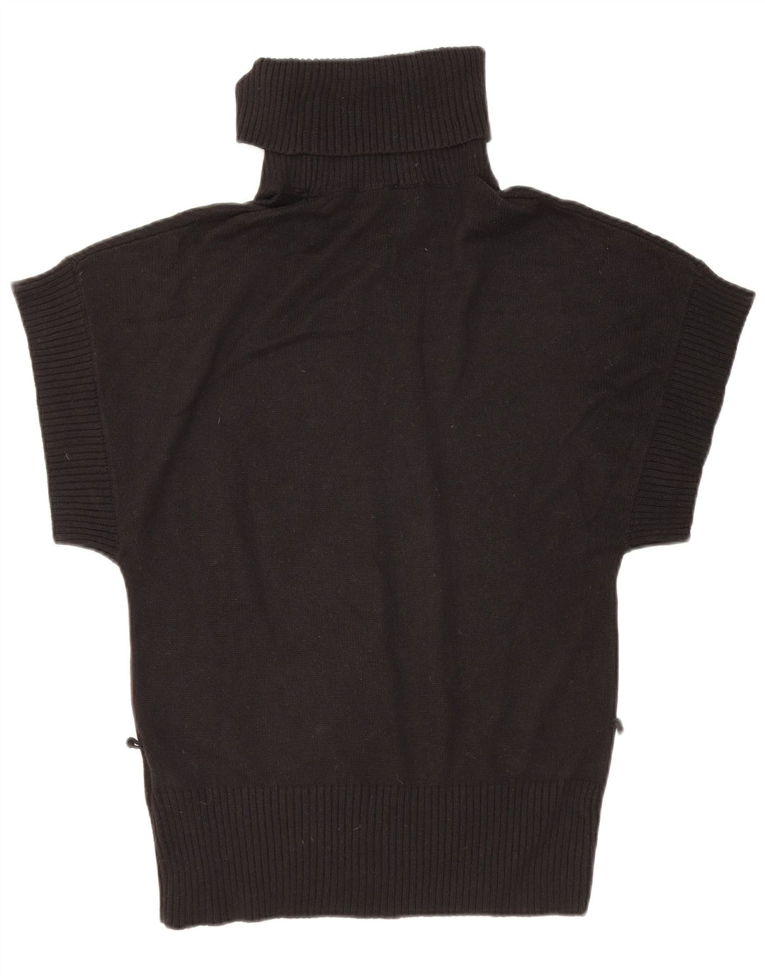 Pulover pentru femei Oasis, cu mânecă scurtă, cu gât rulat, UK 12 Medium Negru