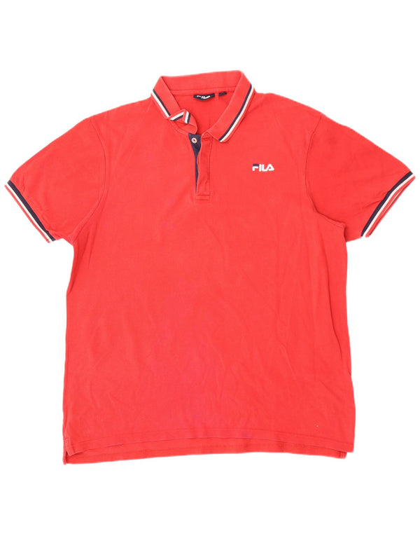 Tricou polo Fila pentru bărbați 2XL bumbac roșu