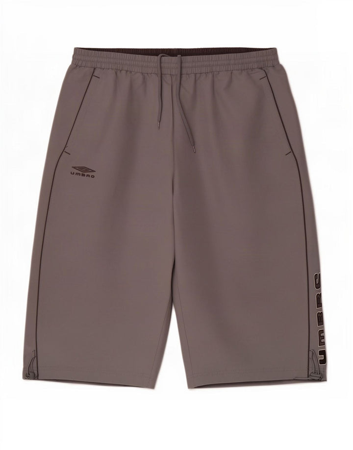 Pantaloni scurți sport Umbro pentru bărbați, cu grafică, poliester, gri