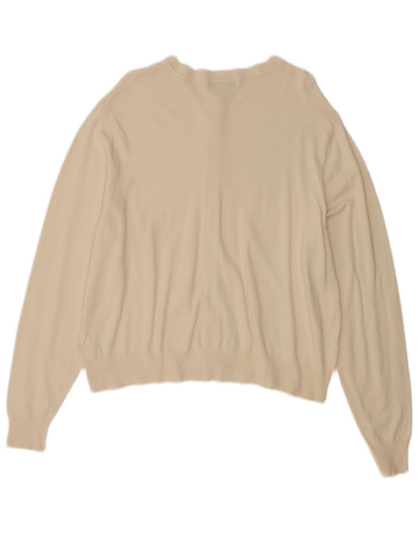 Pulover cardigan pentru femei Marks & Spencer UK 18 XL Bej viscoză