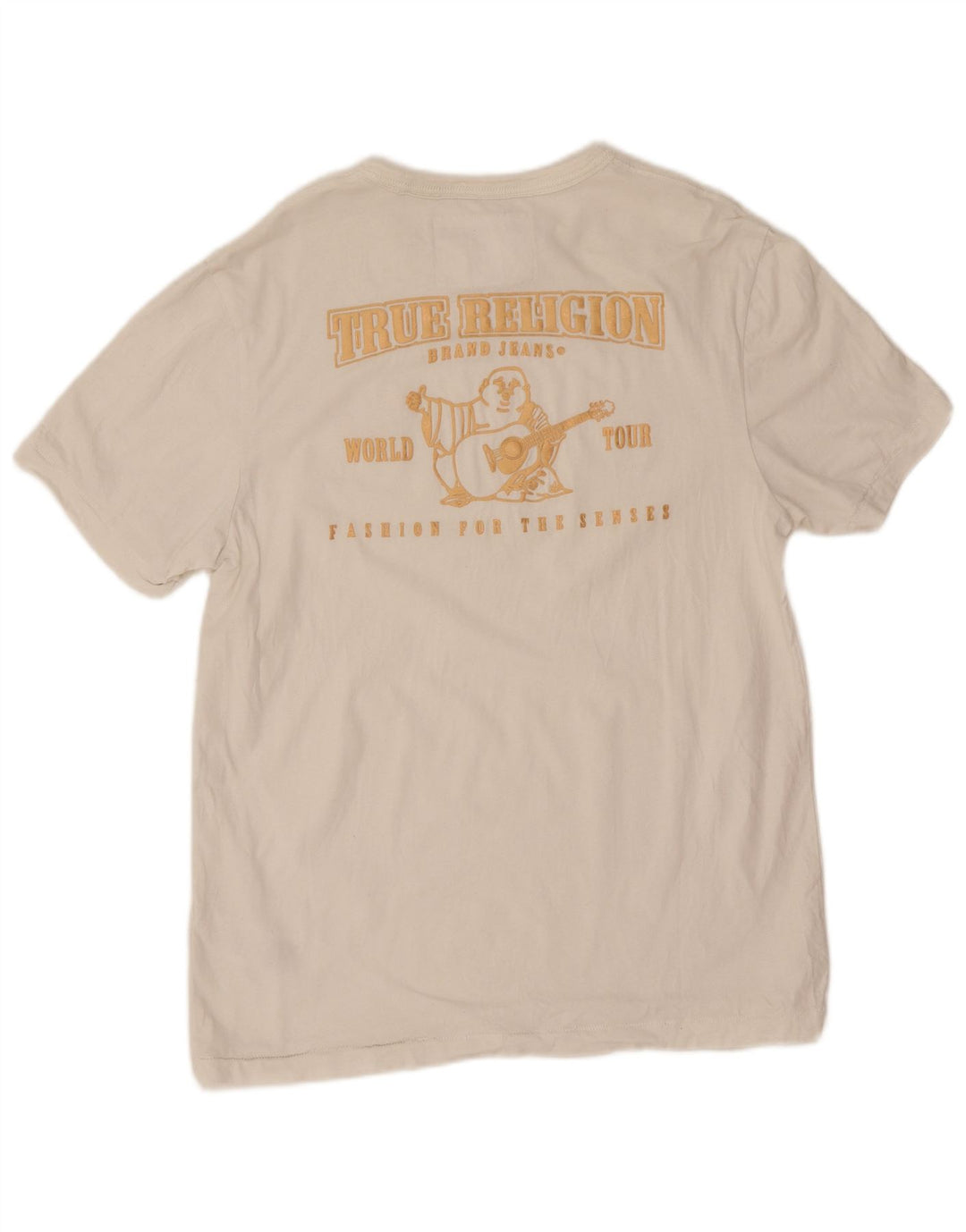 True Religion Tricou grafic pentru bărbați Top Medium White Bumbac