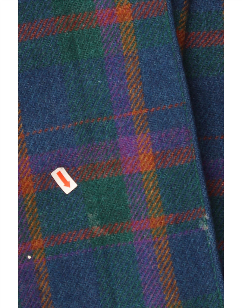 AVOCA Womens Open Overcoat UK 10 Small Blue Check New Wool Vintage Avoca and Second-Hand Avoca from Messina Hembry 