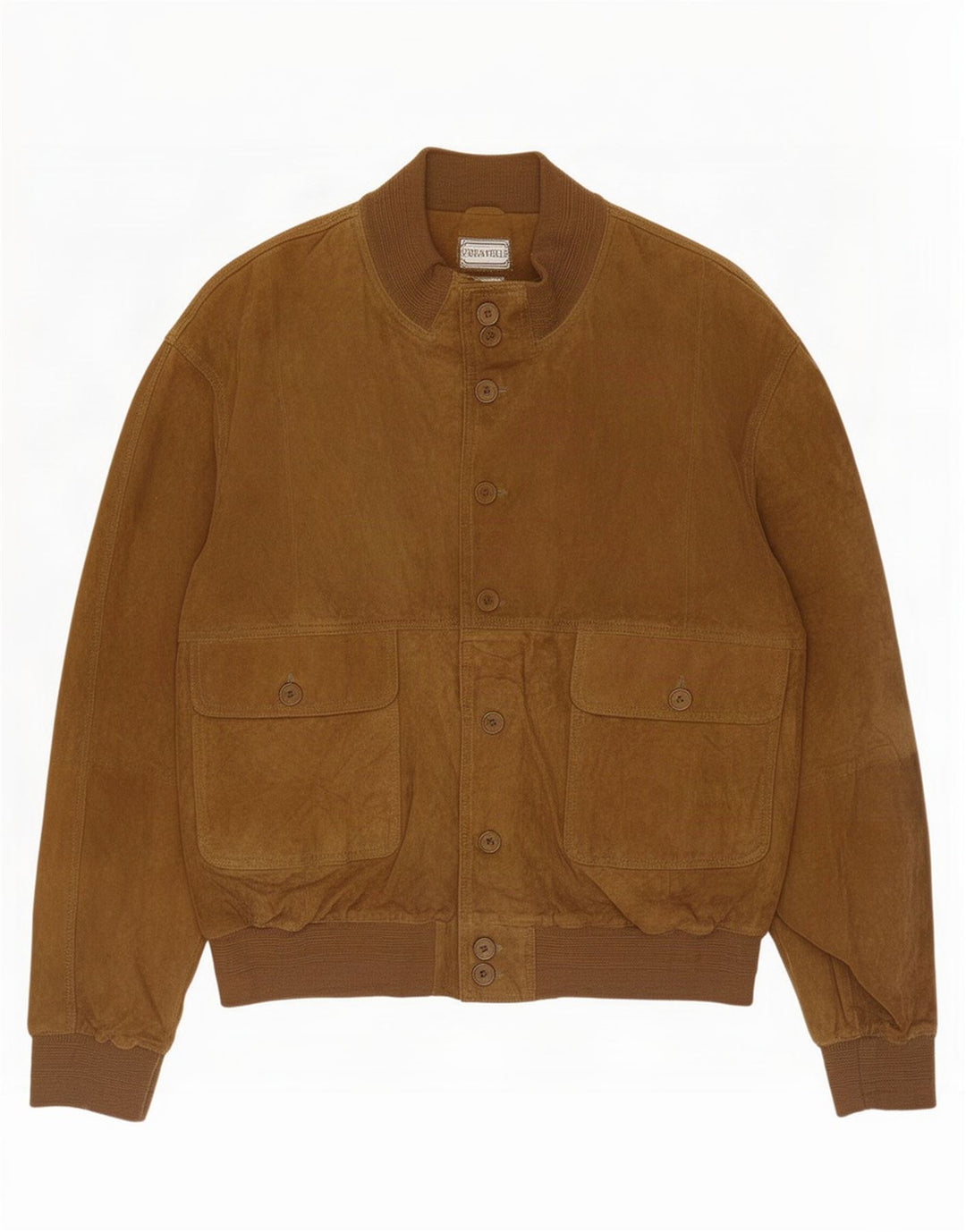 Bomber vintage pentru bărbați din piele intoarsa UK 40, mare, bej