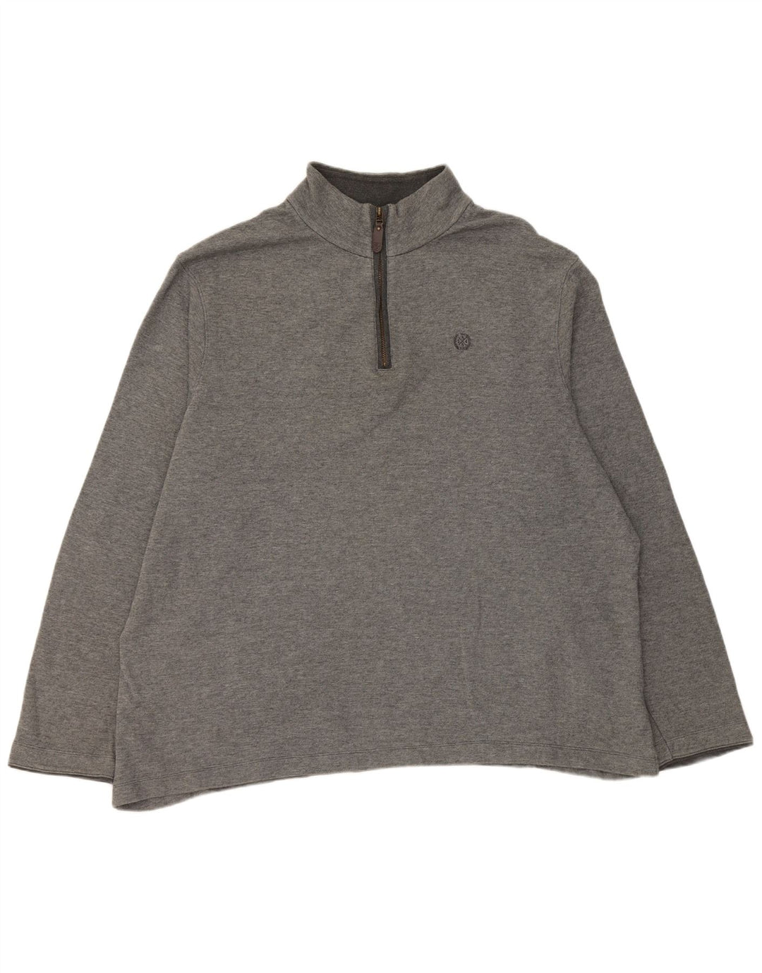 Pulover pentru bărbați Marks & Spencer, cu fermoar și gât, UK 47/49 2XL, gri