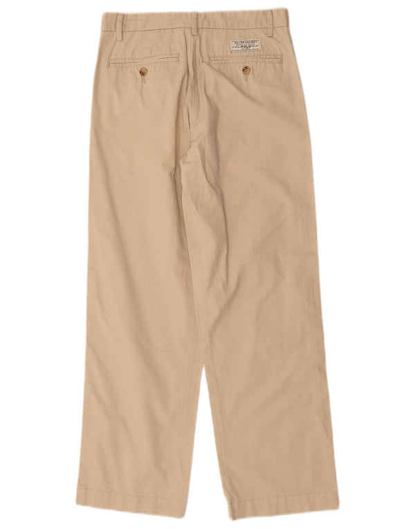 Polo Ralph Lauren Boys Straight Chino Trousers 11-12 Years W26 L26 Beige