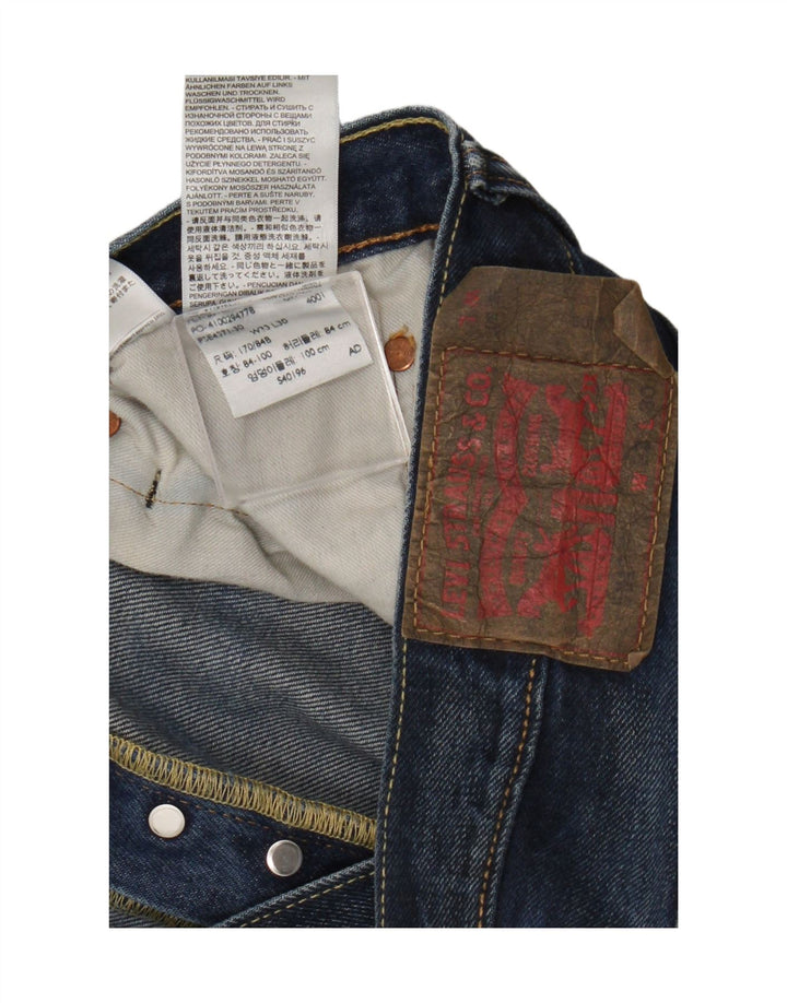 Blugi drepti pentru bărbați Levi's W33 L30 bumbac bleumarin