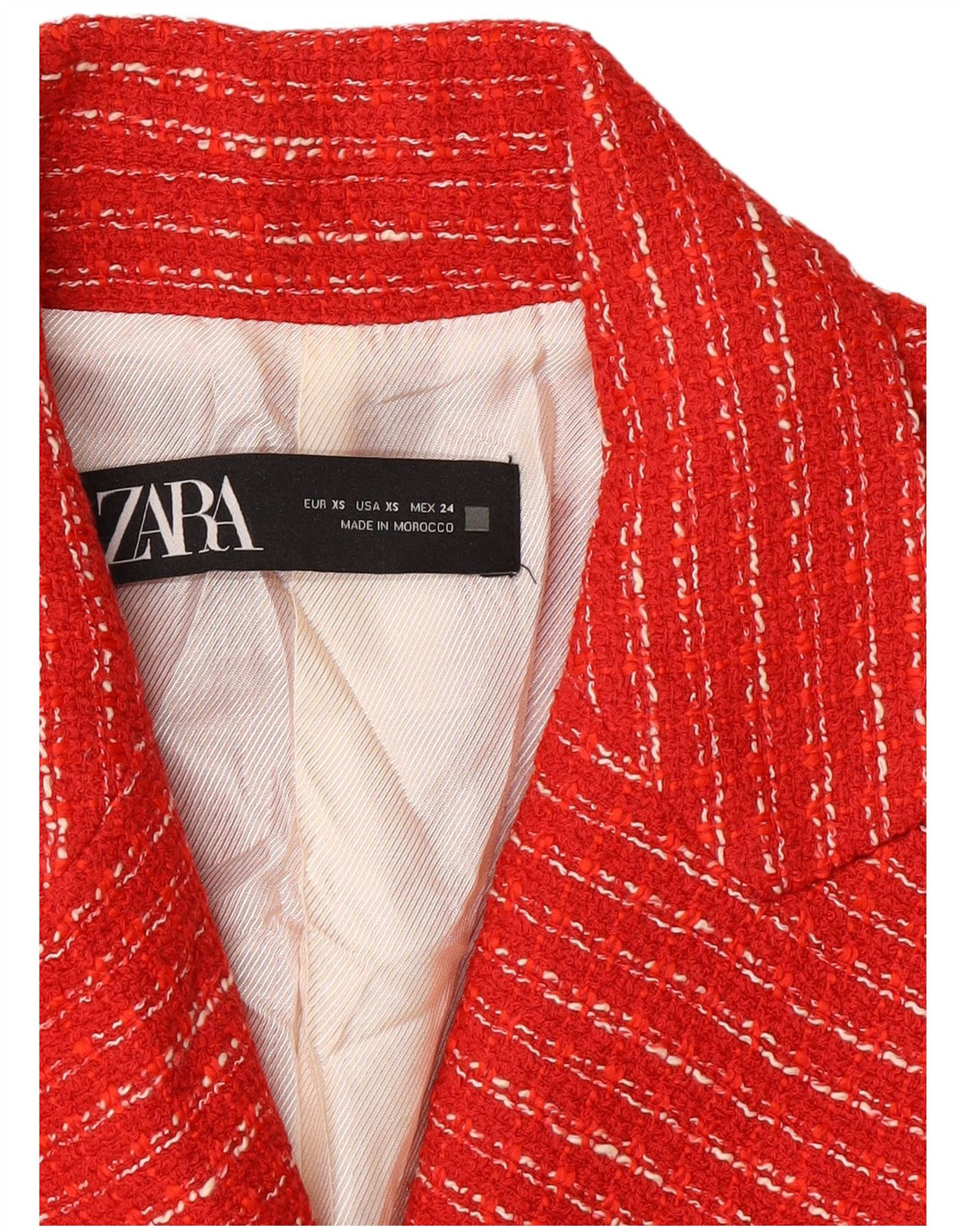 Jachetă Blazer pentru femei la dublu piept Zara UK 6 XS cu dungi roșii