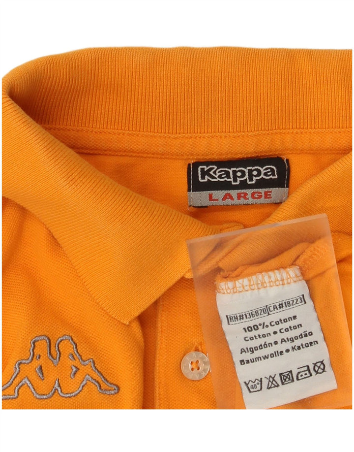 Cămașă polo pentru bărbați Kappa Bumbac portocaliu mare