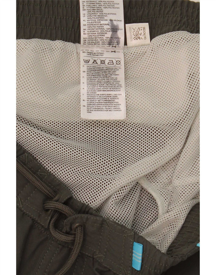 Pantaloni scurți de înot grafic Adidas pentru bărbați, mari, gri, poliester color bloc