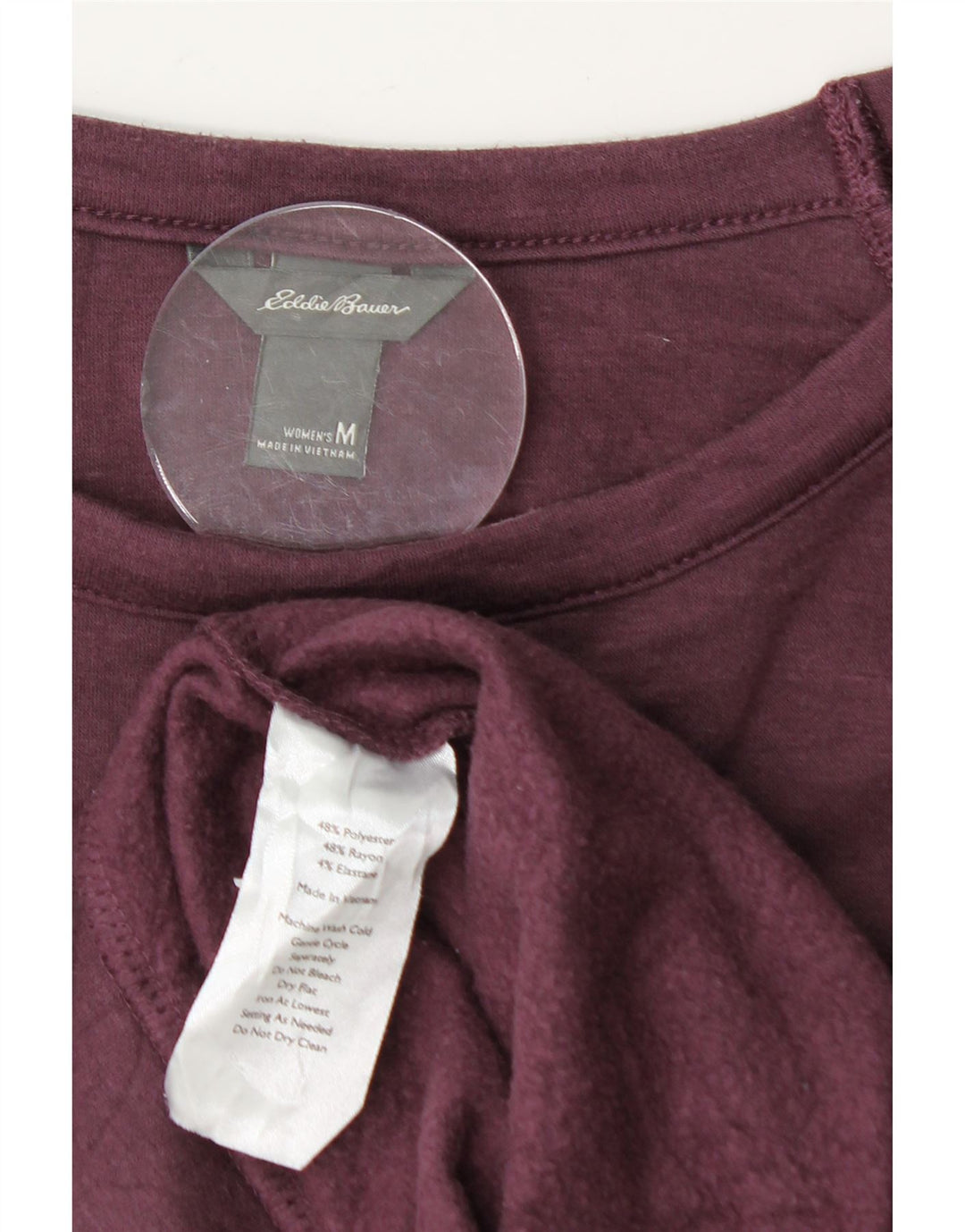 EDDIE BAUER Womens Oversized Sweatshirt Jumper UK 14 Medium Burgundy Vintage Eddie Bauer and Second-Hand Eddie Bauer from Messina Hembry 